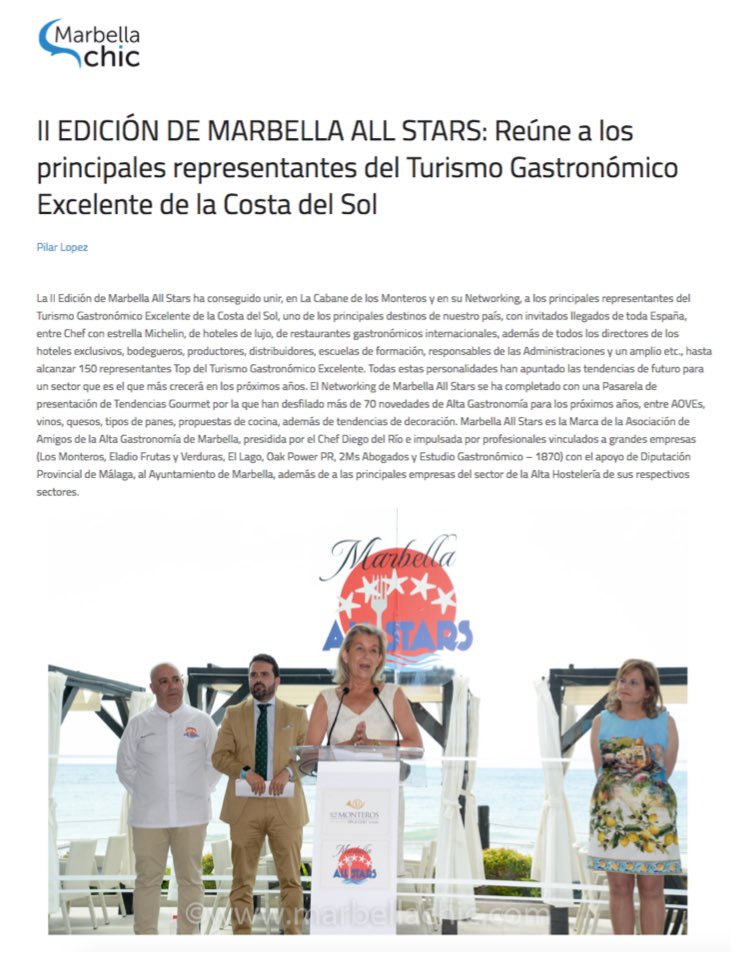 .<a href="/Marbellachic/">Marbella Chic</a> os muestra una selección de fotos y un resumen de lo que fue nuestro Networking y  Pasarela Gourmet: marbellachic.com/gastronomia/ii…