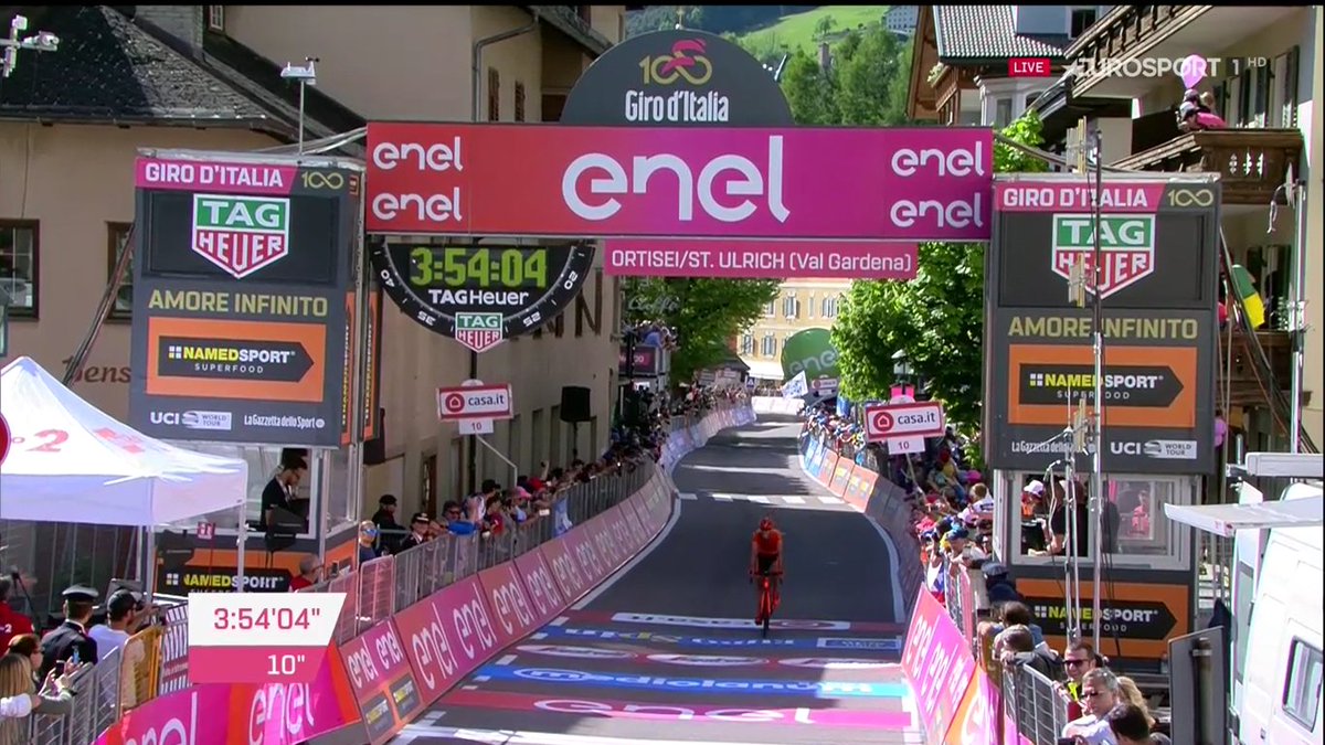 What a stage for <a href="/HirtJan/">Jan Hirt</a>! 5th place for Czech! Van Garderen wins the stage #Giro100
