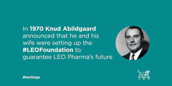 LEOPharmaCA's tweet photo. Abilgaards promise of a LEO Foundation became a reality in 1986, after his death. #BeingLEO #TBT https://t.co/AjRnLcmJlF
