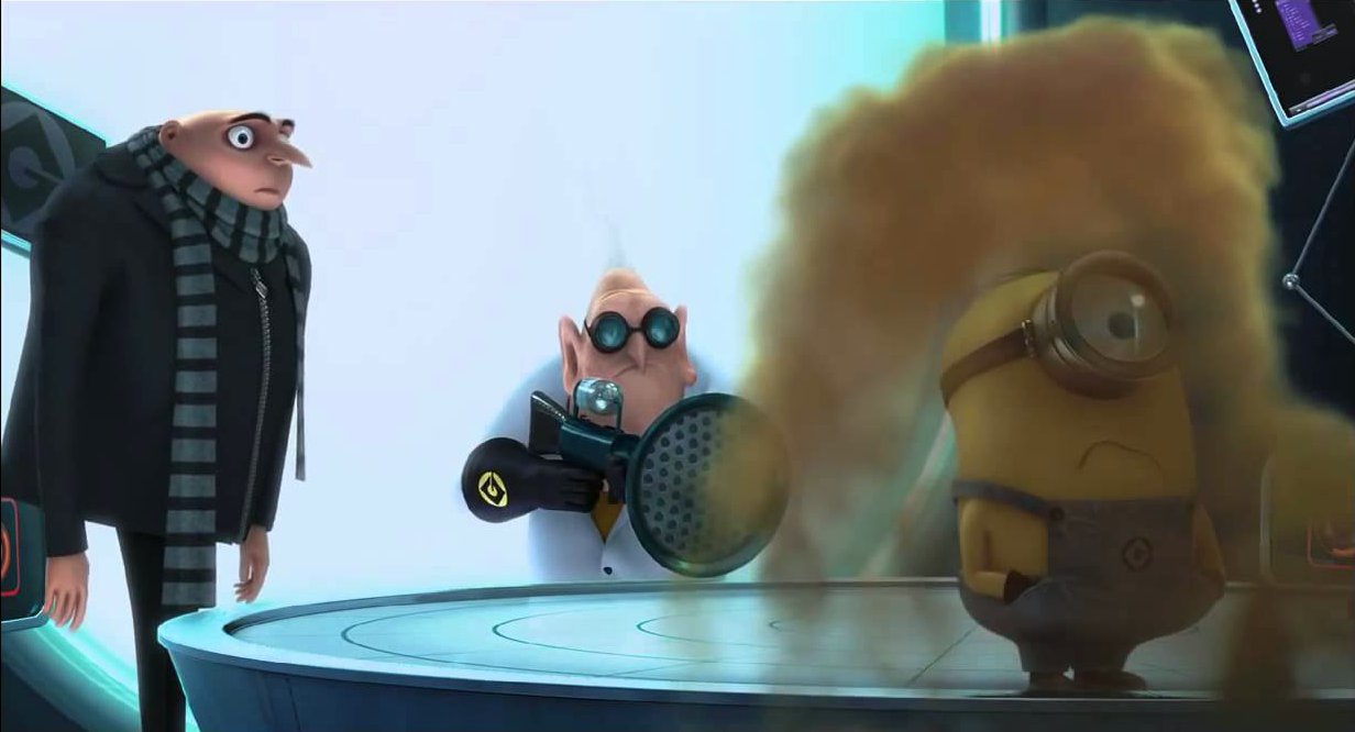 Just watched the minions. LMAO'd at this moment. Gru asked for a dart gun  and well, just take a guess at what doctor nefario invented instead -  iFunny Brazil