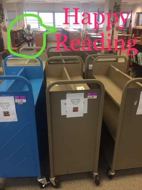 normandalemedia's tweet photo. We need a book cart garage over the summer! Madame Pearson says Happy reading and passez un bon été! #EPSreads @edinaschools #isd273 https://t.co/dINTnKRBch