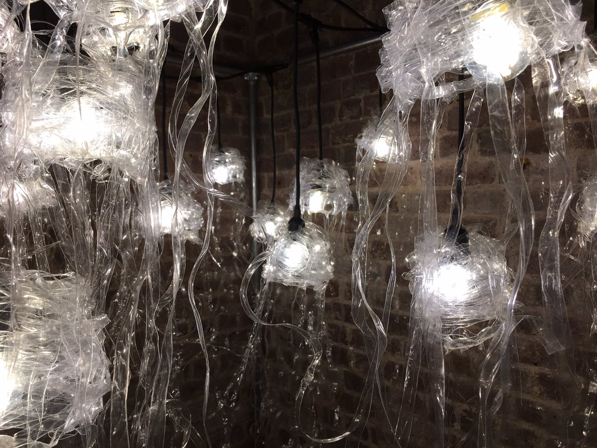 NWDuk's tweet photo. Great work by @ClairePotter! ❤️ The Smack recycled plastic lights. Top #eco #design #lighting @CDWfestival #cdw2017 https://t.co/nbVq1M7mbp