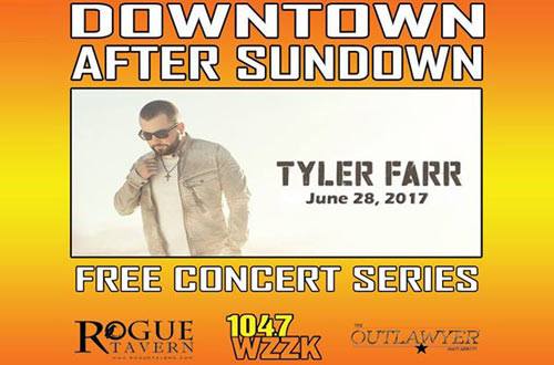 1047WZZK's tweet image. Follow For Farr! Follow us &amp;amp; Retweet 2 win MeetNGreet passes for @tylerfarr June 28th @roguetavern! I'm picking a winner B4 3pm! - Dana