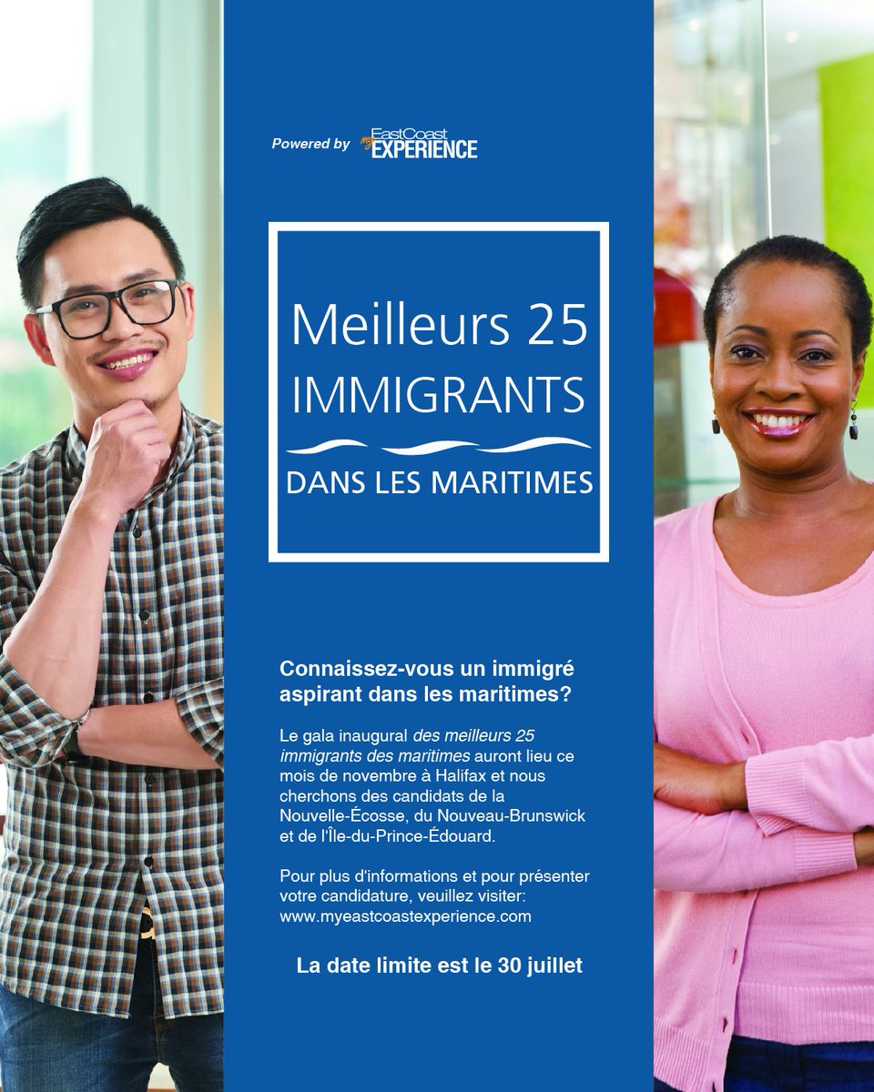 myeastcoastexp's tweet photo. Connaissez-vous un immigré aspirant dans les maritimes?- https://t.co/xuSDg5qYFh