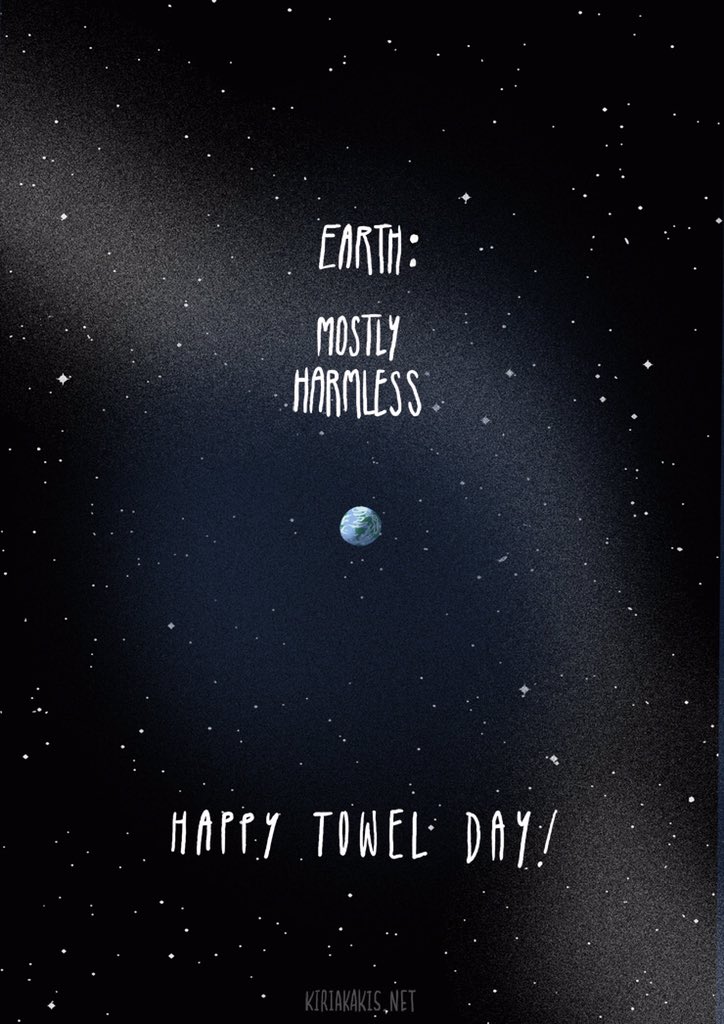 msgaul_dasd's tweet photo. Happy Towel Day!! 💙🌎✨🌌 So happy one of my students remembered! #douglasadams #dontpanic #42 #hitchhikersguide #dontforgetyourtowel https://t.co/SC767M9PZa