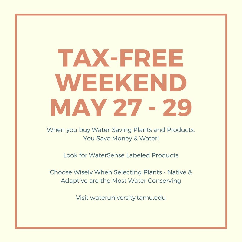 Memorial Day Weekend is Tax-Free Holiday on #Water Efficient Products and Plants! nbcdfw.com/news/local/Sal… #txwater