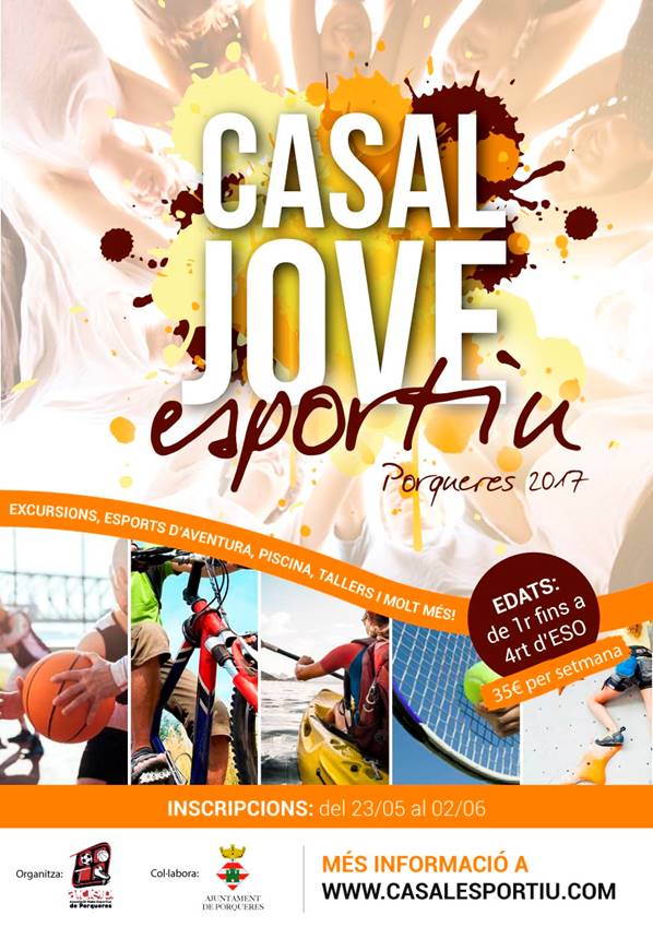 Ja us heu apuntat al Casal Jove Esportiu de Porqueres? Teniu fins al 02 de juny per apuntar-vos! No facis tard! #eljoventfempoble #Porqueres