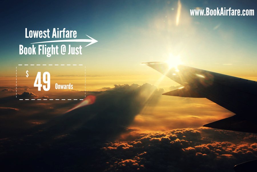 BookAirfare's tweet photo. Lowest #Airfare Book #FlightsTickets #CheapFlights Just $ 49 Onward 
Call : +1 (855) 282-6507 
Visit : https://t.co/UVynv7g1nO https://t.co/D4OYUXlLu1