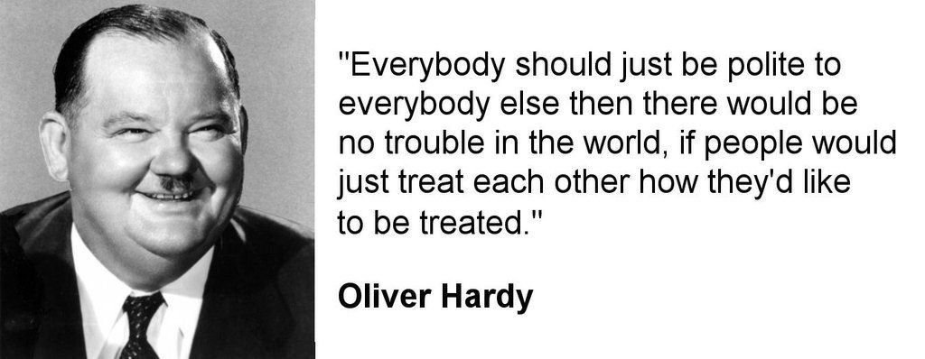 Stan_And_Ollie's tweet image. Wise words from Oliver Hardy
