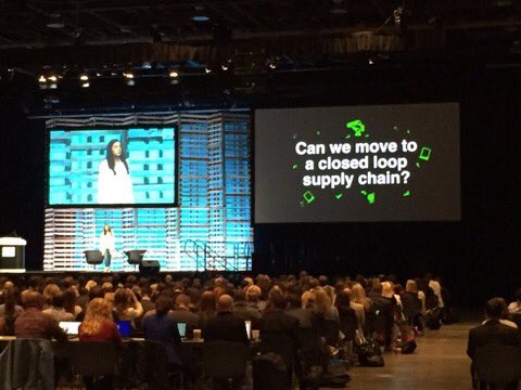 .@Apple working on #circulareconomy and #closedloop manufacturing. Can they get to #zerowaste? Sarah Chandler at #SB17Detroit