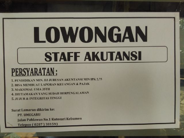 muncumuncu's tweet photo. LOKER KEBUMEN...biar gk merantau jauh-jauh :) https://t.co/KI7UJUKElb