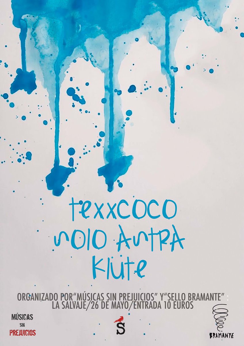 Cuenta atrás!!! Mañana Klüte + Solo Astra + Texxcoco en La Salvaje!!!