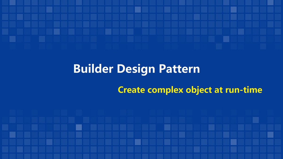 ankitsinhal's tweet image. Published article on &quot;Create complex object at run-time with Builder pattern&quot; #designpattern #Programming #java

medium.com/@ankit.sinhal/…