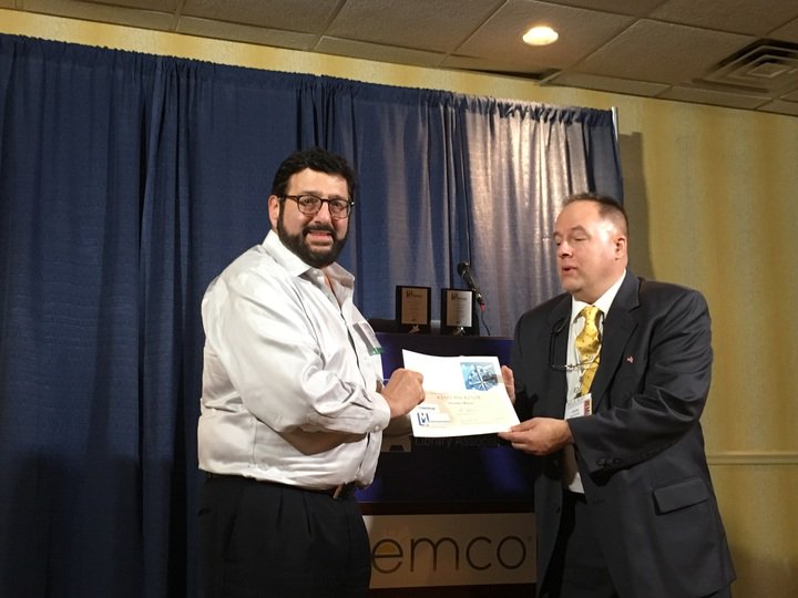 OverDriveInc's tweet photo. "Charting the Course" as Steve Potash, president & CEO of #OverDrive, presents a scholarship at the #MassLib17 conference ๐ https://t.co/Olqbyz5bvq