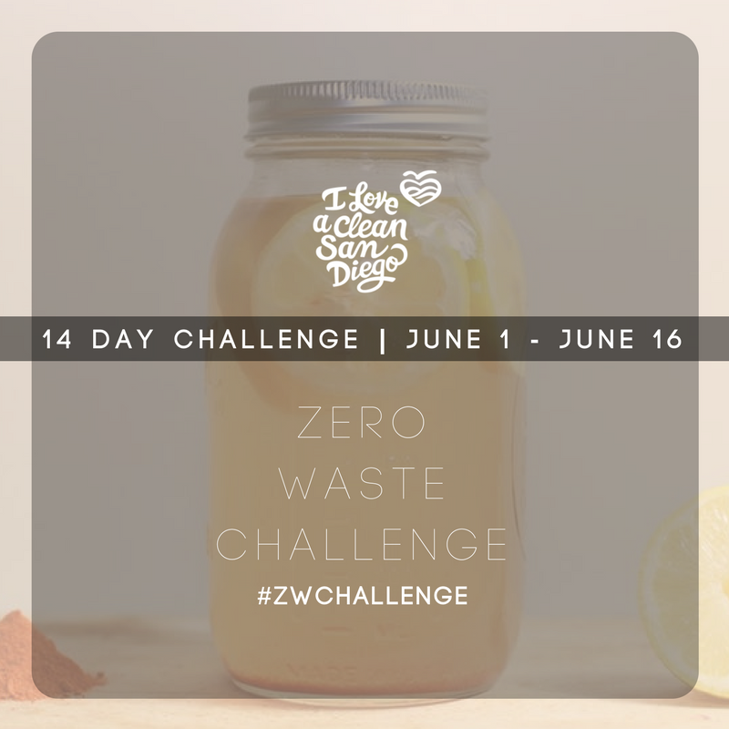 iloveacleansd's tweet photo. Can you complete the 14 day Zero Waste Challenge? Peep our Instagram @iloveacleansd on June 1st to get all the details. #ZWchallenge https://t.co/FM9LjEThdD