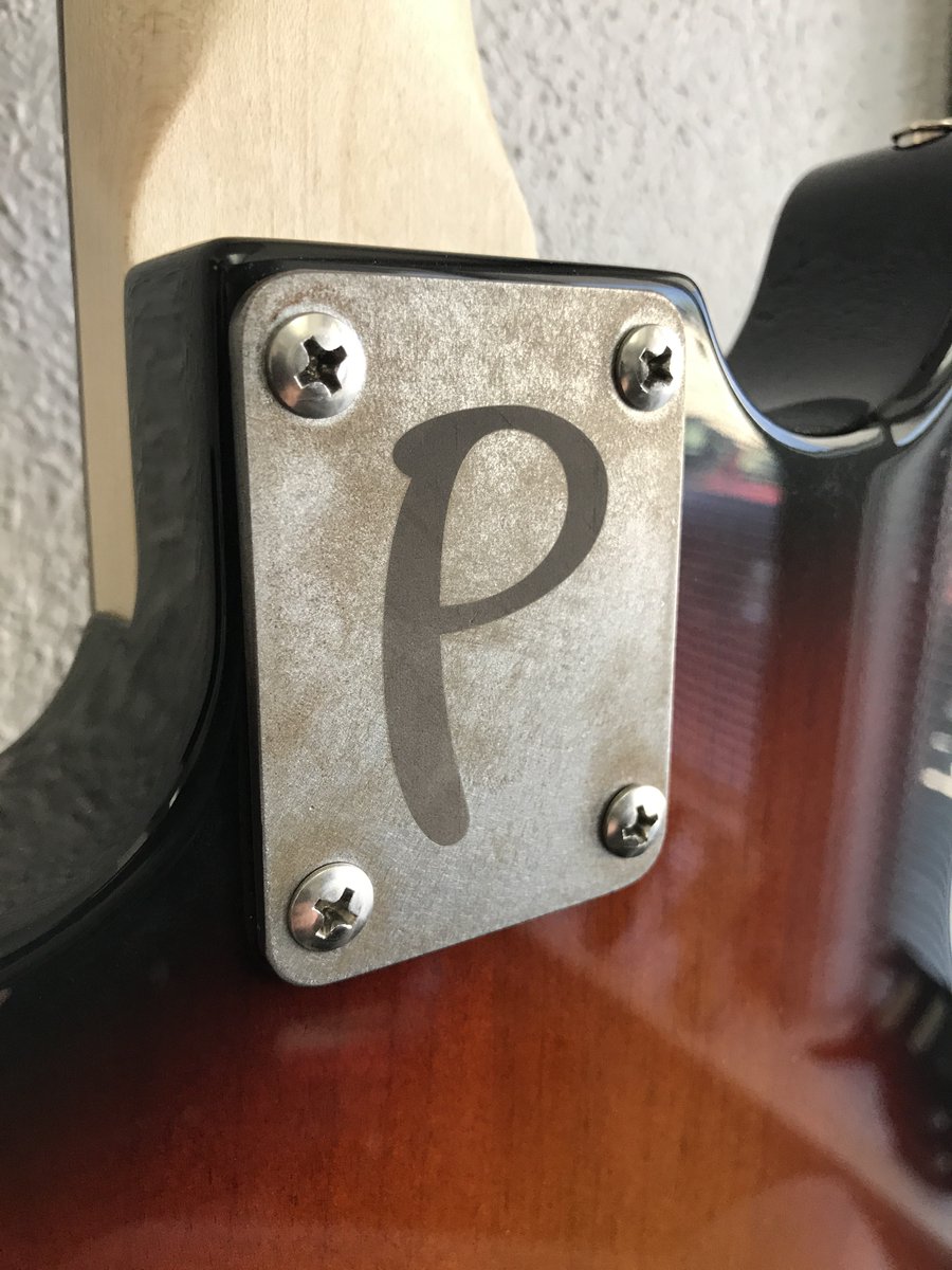 The backplate on one of our shop Khrosis is already getting a nice vintage look! #porterguitars #porterloaded