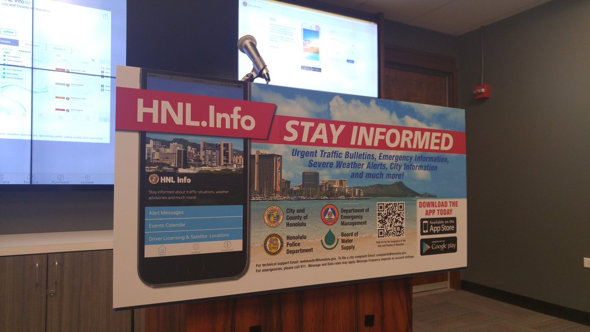 Tune in: Mayor Caldwell unveils new emergency messaging app HNL.info; watch live at Facebook.com/mayorkirk
