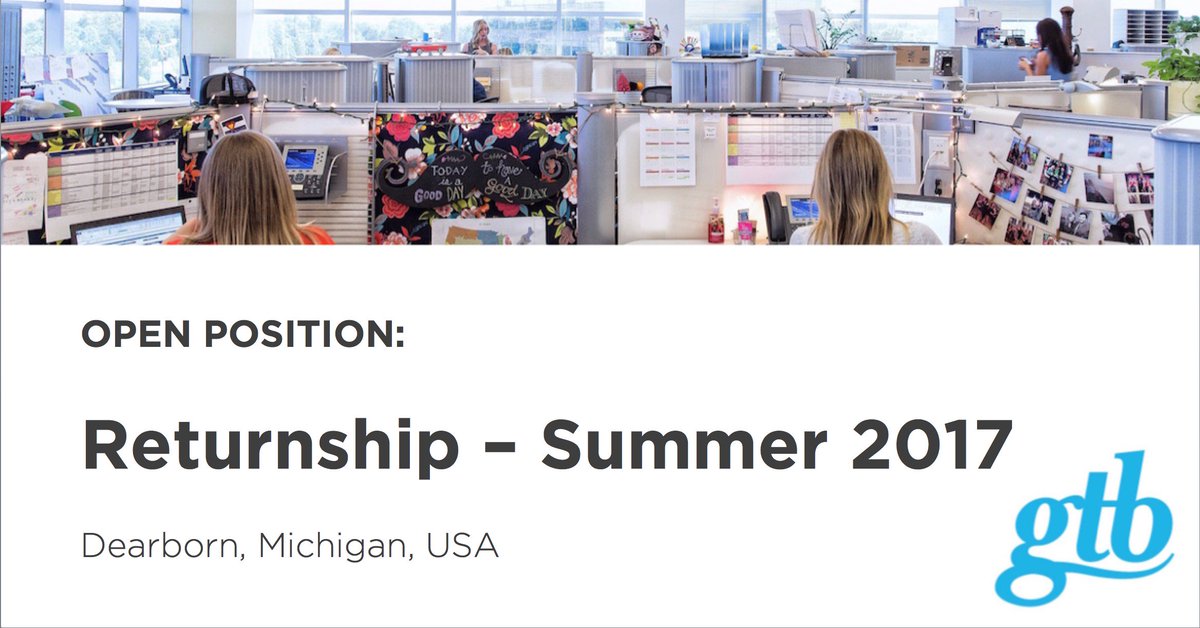 Are you a female interested in returning back to the workplace? Apply for our Summer Returnship session! bit.ly/2rLYzYo #jobs