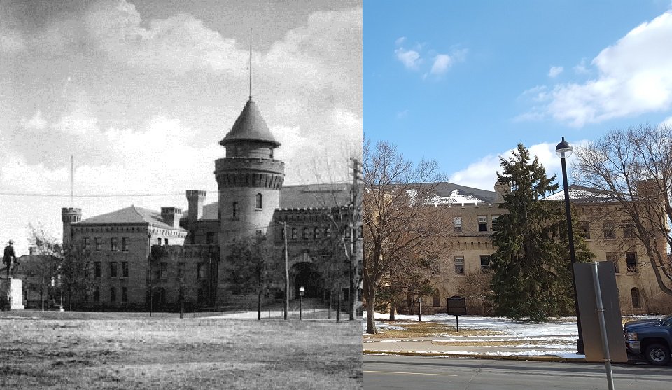 With a jump from 1908 to modern times, the familiar castle-like appearance of the Armory has remained through the ages. #TBT