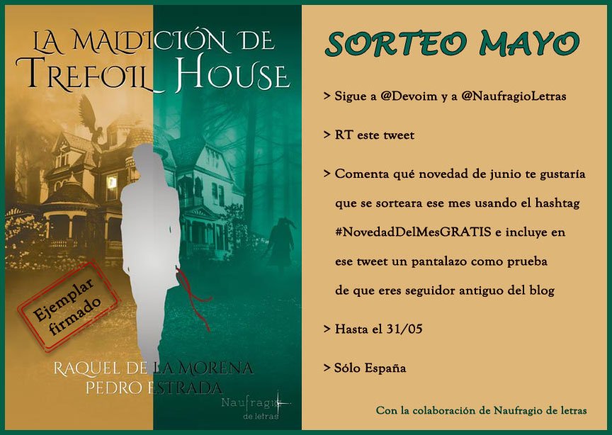 Sorteo #NovedadDelMesGRATIS de mayo [Twitter del blog Deja volar tu imaginación]