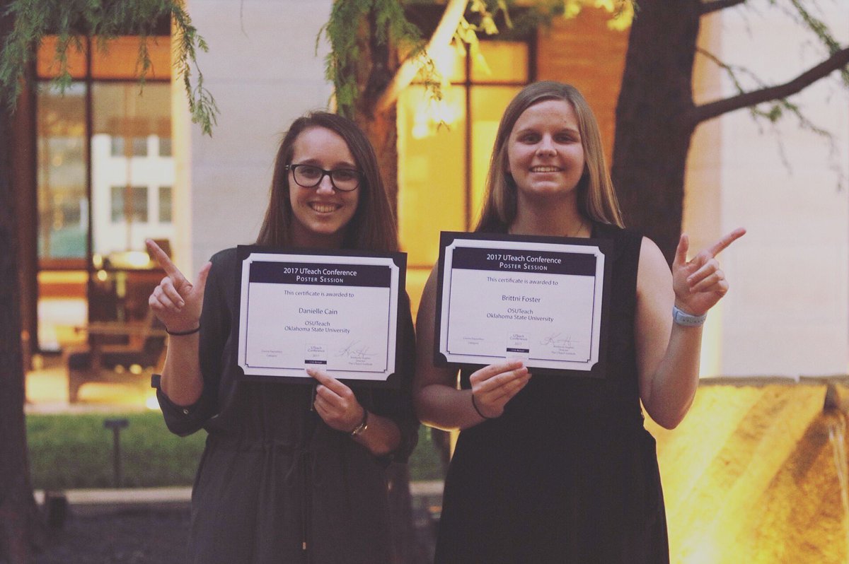 OSUTeach's tweet photo. Congratulations to Brittni and Danielle on their 1st place poster! #osuteach #uteachconf #uteach20 https://t.co/nci0PZFnhr