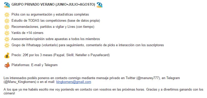 manurey777's tweet photo. 🌊 Promo de verano Kingkorners🌊

Junio+Julio+Agosto: 20€
Info + stats en imágenes

Entre los RT🔄 sortearé 1 plaza
Límite sorteo: 29 de Mayo https://t.co/lSwsfdw6Sn