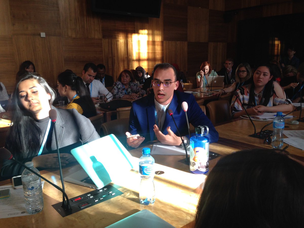 IFMSA's tweet photo. @SkanEssafi on How @ifmsa gives tools and skills to its members to become effective advocates on ending #NCDs at @WHO #WHA70 https://t.co/ePpR2G4X5U