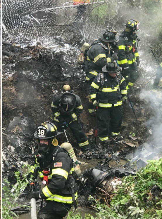 DawnFox29's tweet photo. Delaware Firefighters respond to fiery helicopter crash in New Castle @FOX29philly https://t.co/88weVoEn8l