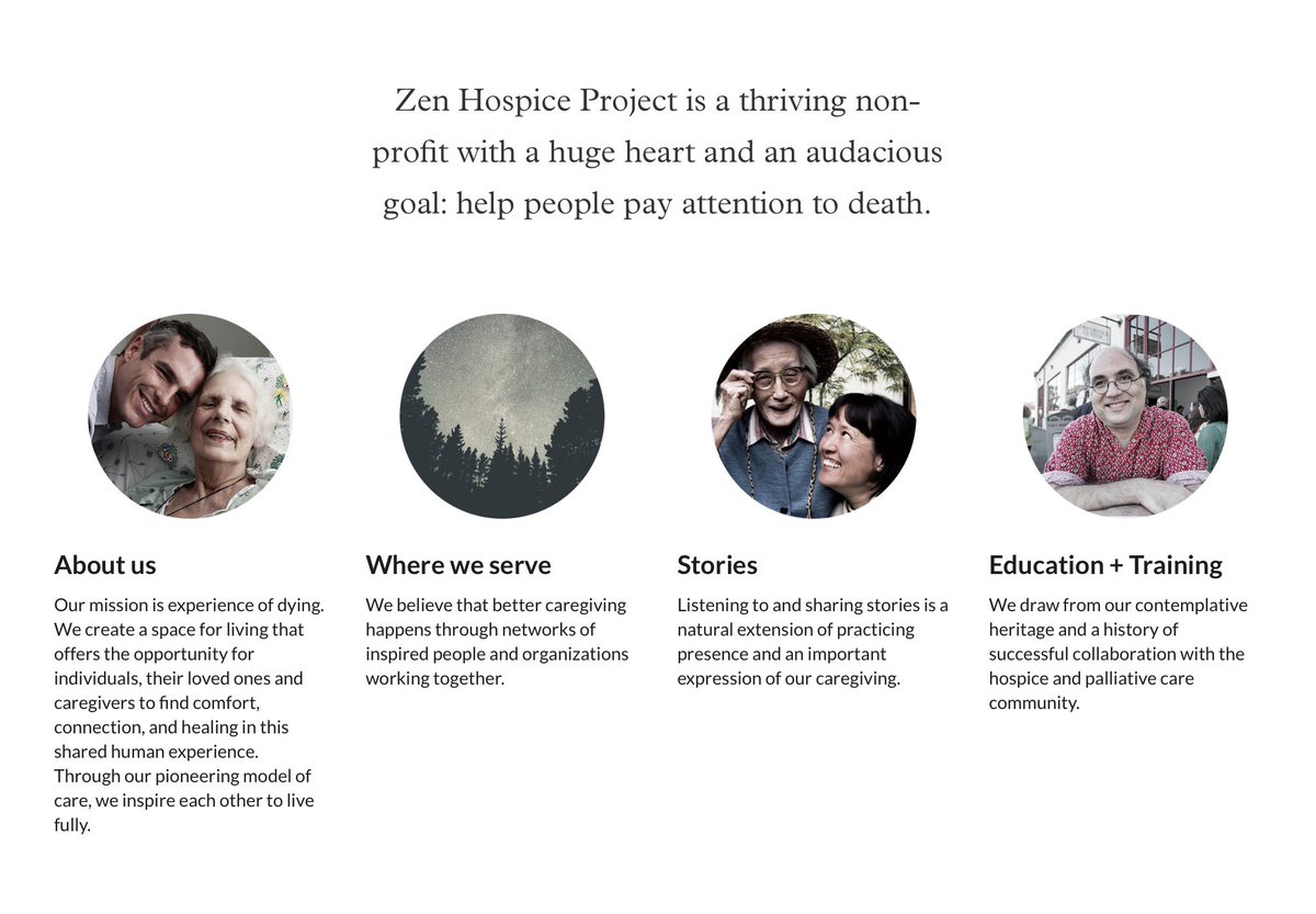 Get to know @zenhospice where they help people pay attention to #death 
zenhospice.org