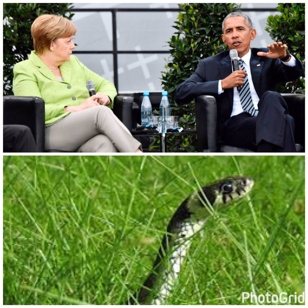 Hoosiers1986's tweet photo. Whenever I see @BarackObama in Europe at the same time as @POTUS, this is the picture I see in my mind! #OBAMA - this is a CLASSLESS move! https://t.co/NvaSfMb9KZ