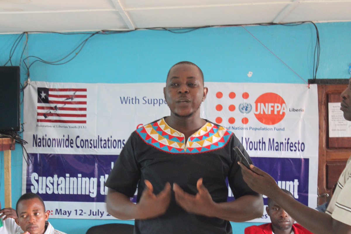 Together with <a href="/CarterCenter/">The Carter Center</a>, <a href="/UNFPA/">UNFPA</a> supported the creation of the 1st-ever National #Youth Manifesto in #Liberia 🇱🇷 unfpa.org/news/young-peo…