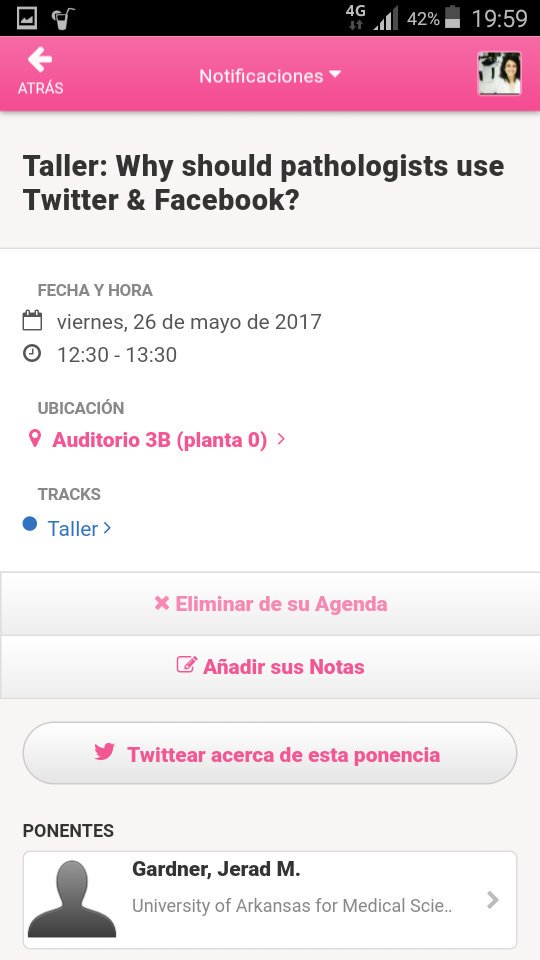 DraEosina's tweet image. Ésta es la charla a la que NO PUEDES FALTAR en #SEAP2017V Hay un antes y un después de la patología después de descubrir Twitter.