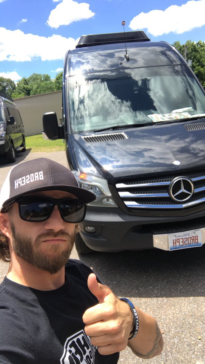 VanMoseph's tweet photo. @shoults23 finally showed up to take me home. Was beginning to think @BrosephELee got a new ride. Back to work! #LetsDoThis 🚐🔥 https://t.co/PN7tPT5eY1