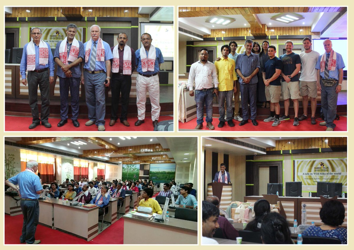 FabricPlusAssam's tweet photo. Glimpse of the event "A talk on #WildSilksOfTheWorld" by Professor Richard S. Peigler, organized by #FabricPlus on 23rd May 2017. https://t.co/UGNvpJuBsF