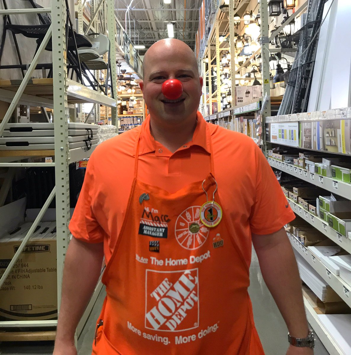 2003Asquad's tweet photo. #RedNoseDay @HomeDepotEast #makeyourlaughmatter https://t.co/xgzfBnCc3R