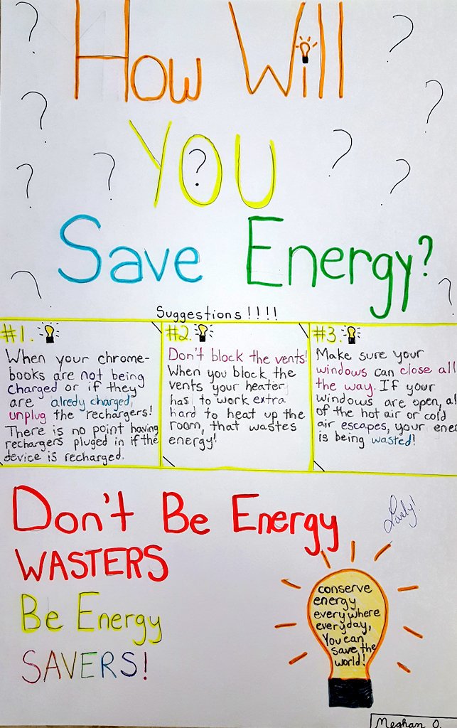 MrsLFoster's tweet photo. Ss performed school & home energy audits. Have created top 3 tips to conserve energy based on findings. #PhantomLoads #HeatingVents #Lights https://t.co/ooDvUwmeM3