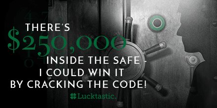Join me to guess the right numbers and unlock up to $250,000 in cash! lucktastic.com/twShareFunnel