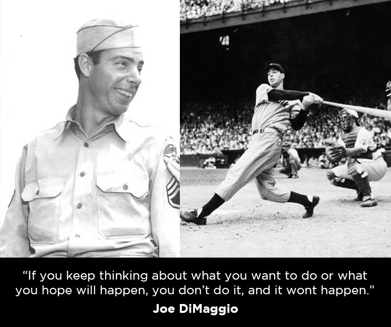 wwp's tweet photo. #ThursdayThoughts from Joe Dimaggio. He enlisted in the Army Air Forces on Feb. 17, 1943 & was voted into the Baseball Hall of Fame in 1955. https://t.co/Sph13M8Z7d