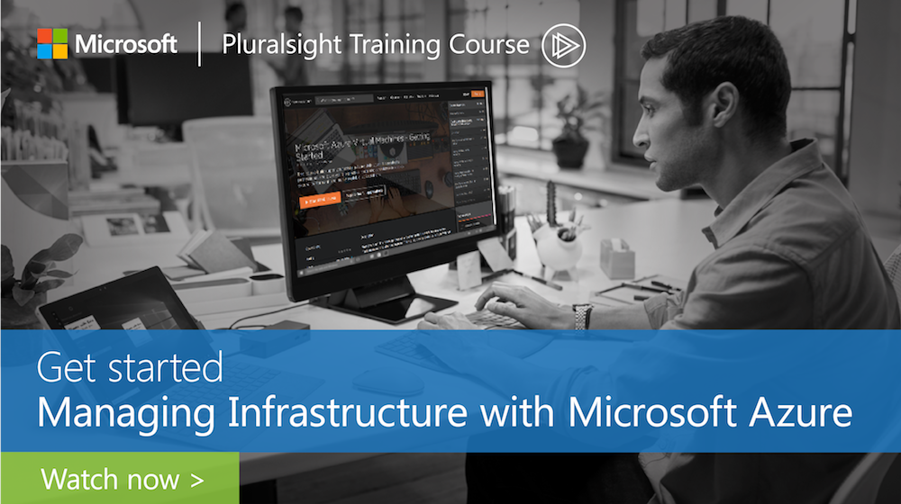 Learn how to get started managing infrastructure w/ #Microsoft #Azure in our free @Pluralsight course. Check it out: https://www.pluralsight.com/courses/managing-infrastructure-microsoft-azure-getting-started?twoid=fb3cf5c4-1a78-4ec8-98e4-7b940d9c1297