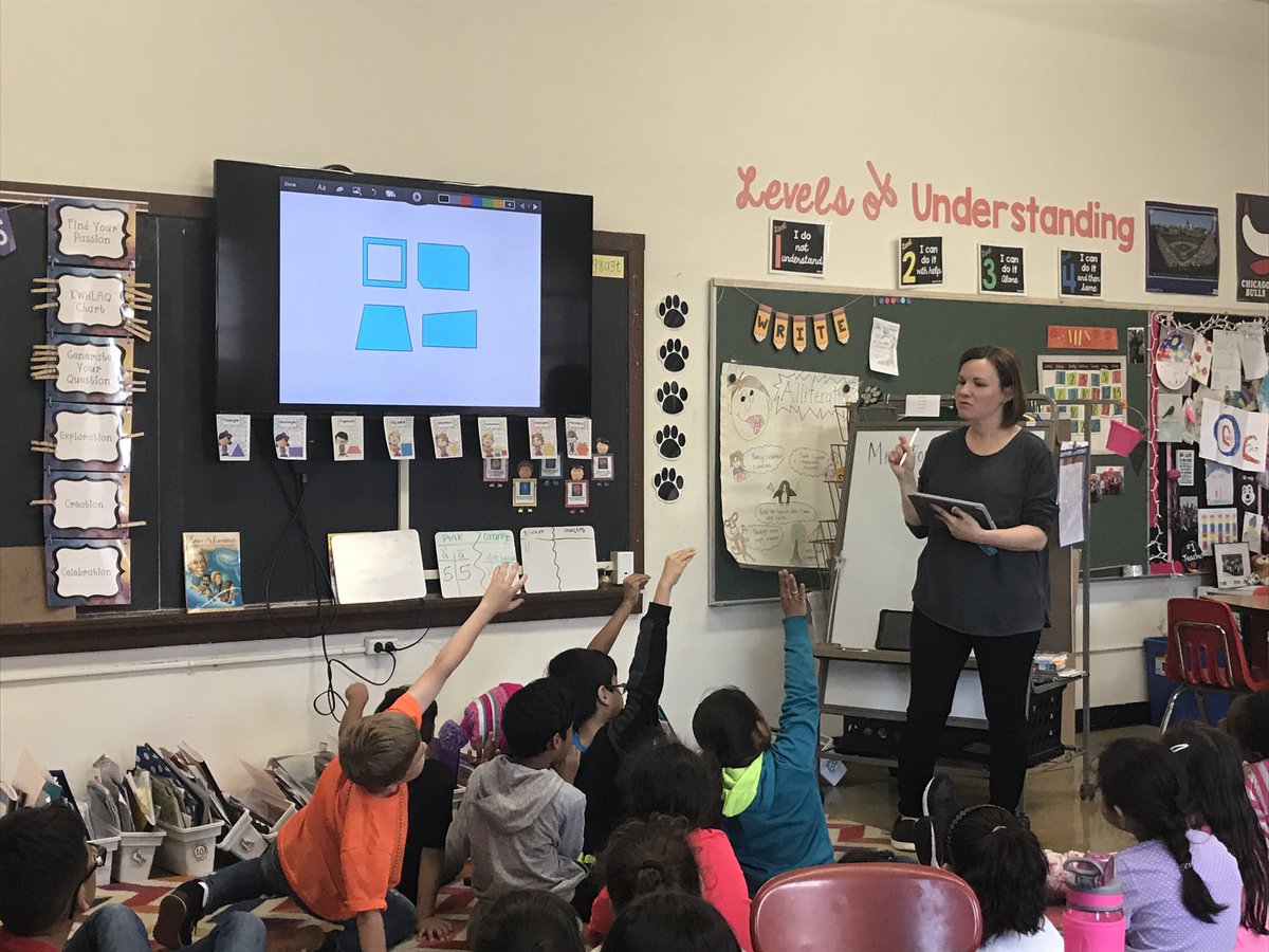 leahod's tweet photo. Which one doesn't belong? Thanks, @mrsforest, for working with our 1st and 2nd graders! #hiawathapride #d100pride #bsd100math https://t.co/DOx4EO6aKd