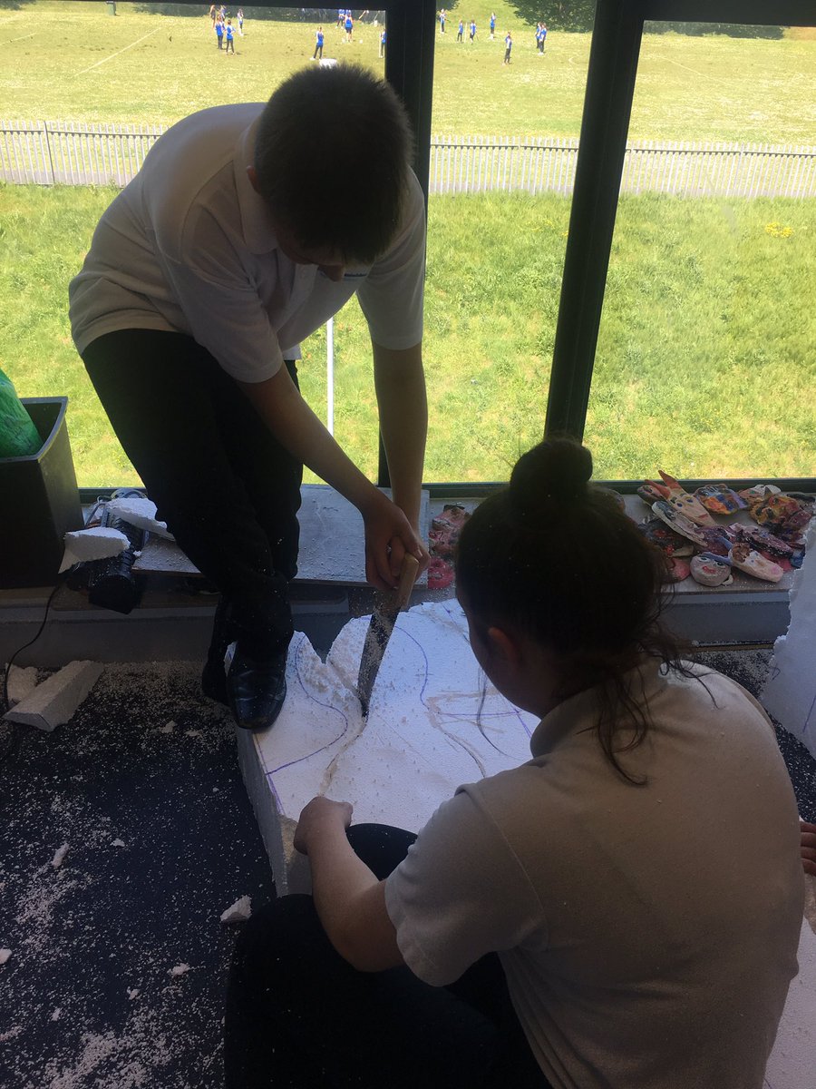 Year 9 outdoor sculptures in the making 🙌🏻