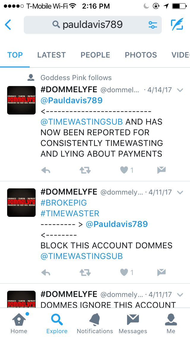 GoddessDylan's tweet photo. PaulDavis789 is a time waster floating into my DMs recently. Just thought I would warn my fellow goddesses. #brokepig #timewaster #findom https://t.co/jinVSaEoOZ