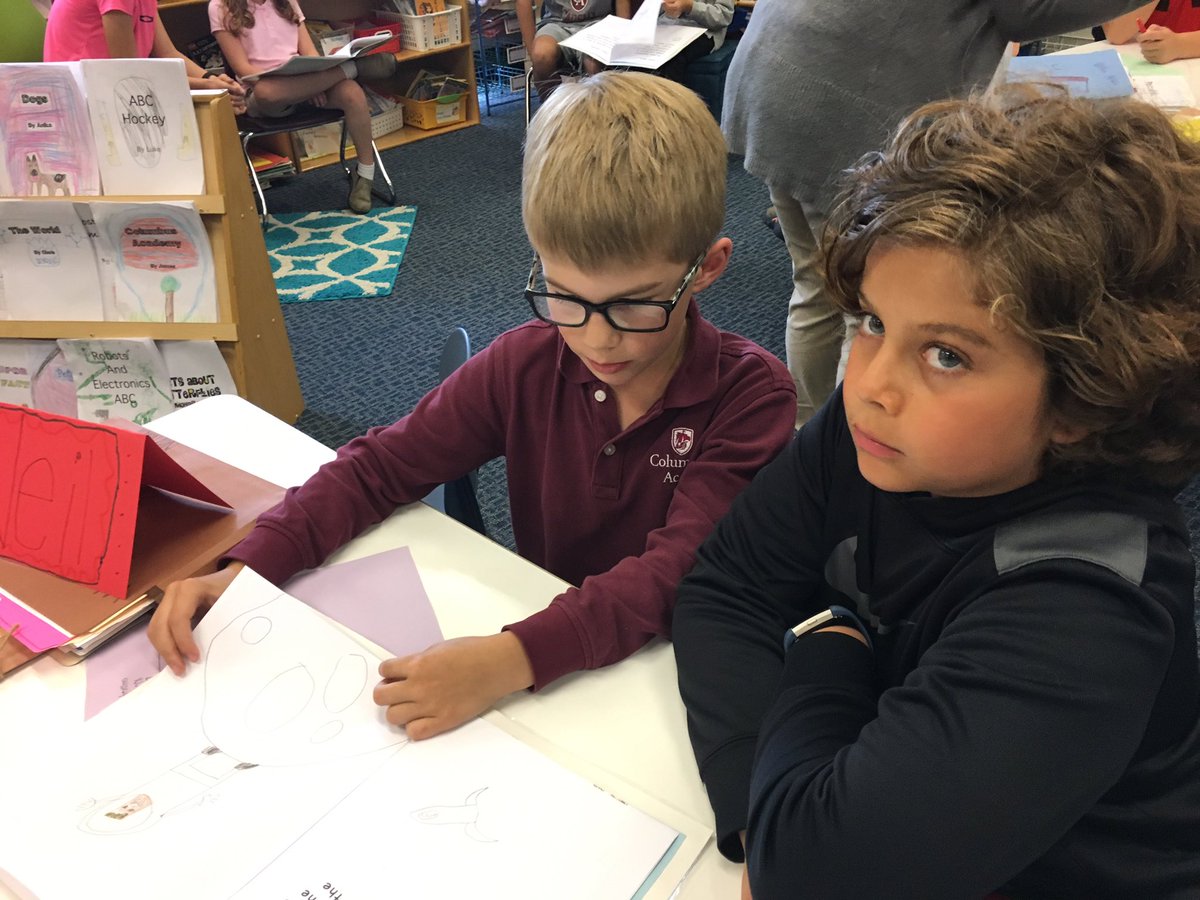 CAFirstGrade's tweet photo. We love ❤️ writing! Sharing our books with 4th grade buddies. https://t.co/Z7Tb6RHixS