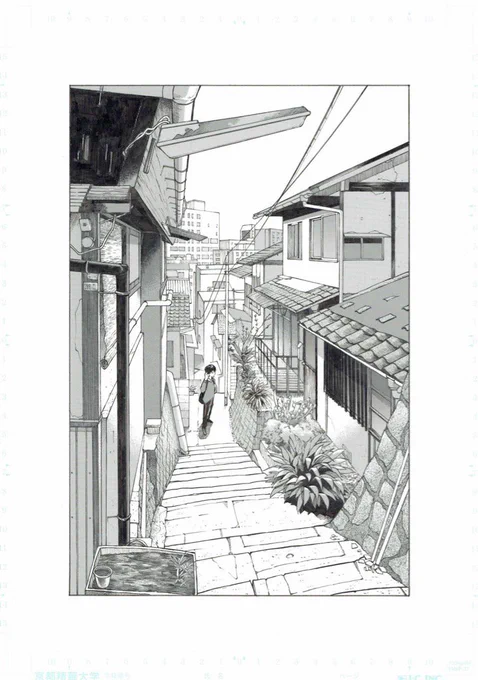 1年前くらいに描いた、広島にある『尾道』という街です。瀬戸内海と階段とネコの街です。それだけでもう何か物語が始まる気がしませんか? #尾道 #広島 