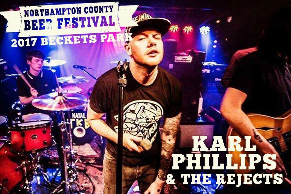 Friday! high energy smorgersboard on the Main Stage KARL PHILLIPS / LUCKY SHIVERS / HUBCAP #northantsHour #beerfest #Northampton