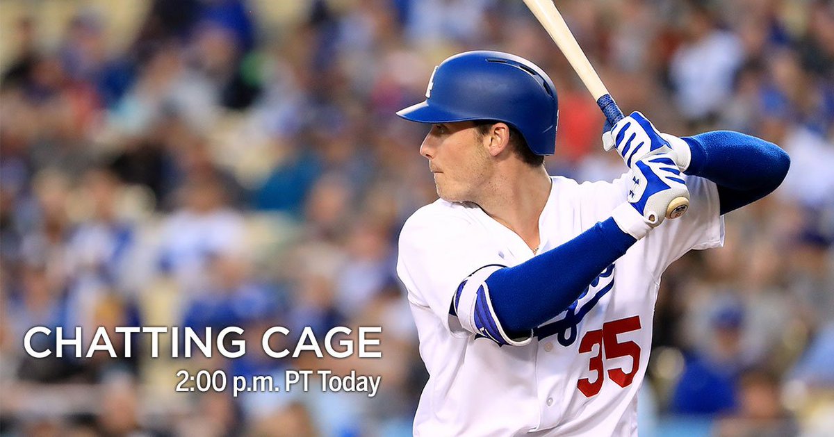 Got a question for @Cody_Bellinger? Jump in the #ChattingCage today at 2 p.m. PT: atmlb.com/chattingcage https://t.co/QDyJdxckMs