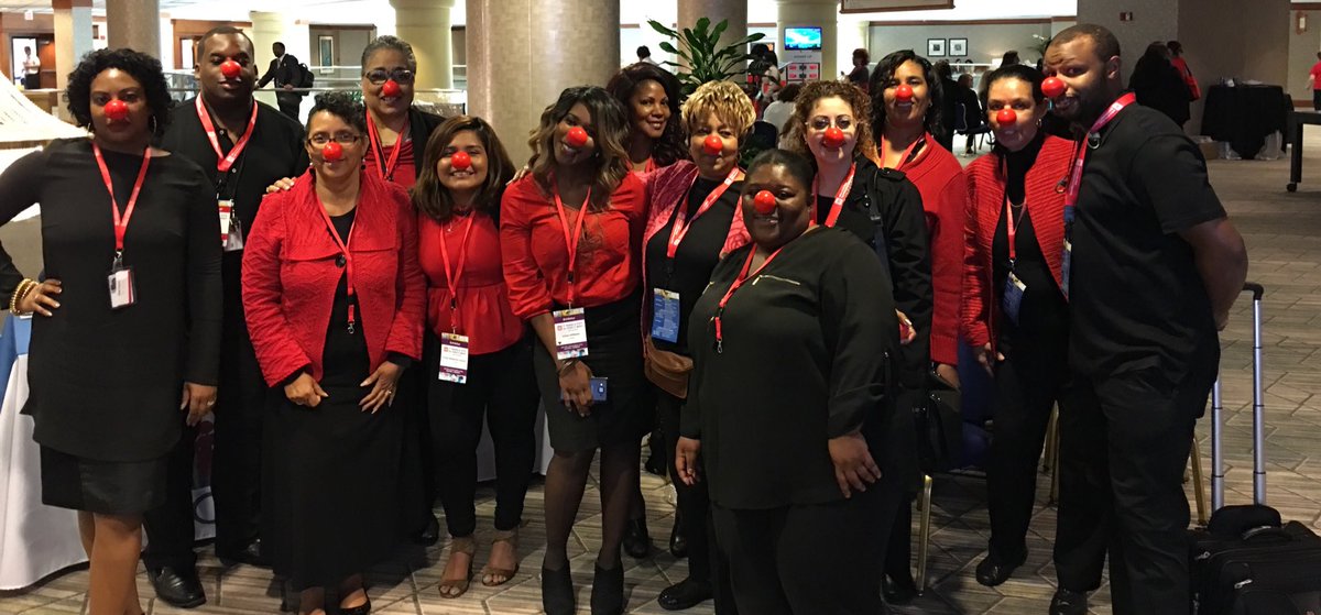 OSSEDC's tweet photo. The Division of Early Learning took a picture for #RedNoseDay to raise awareness of child poverty at the LEA Institute today. #DCITAC https://t.co/CYUVH12jDK