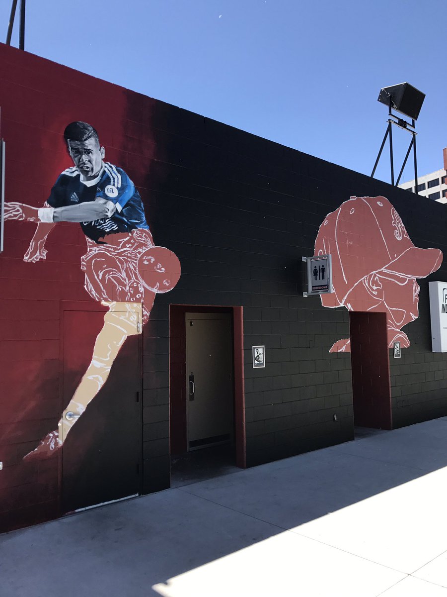 EricBallpark's tweet photo. Time for your daily #muraltimelapse at @greaternvfield. Today @juniorburgos10 gets some detail. https://t.co/SdZb3JoAFn