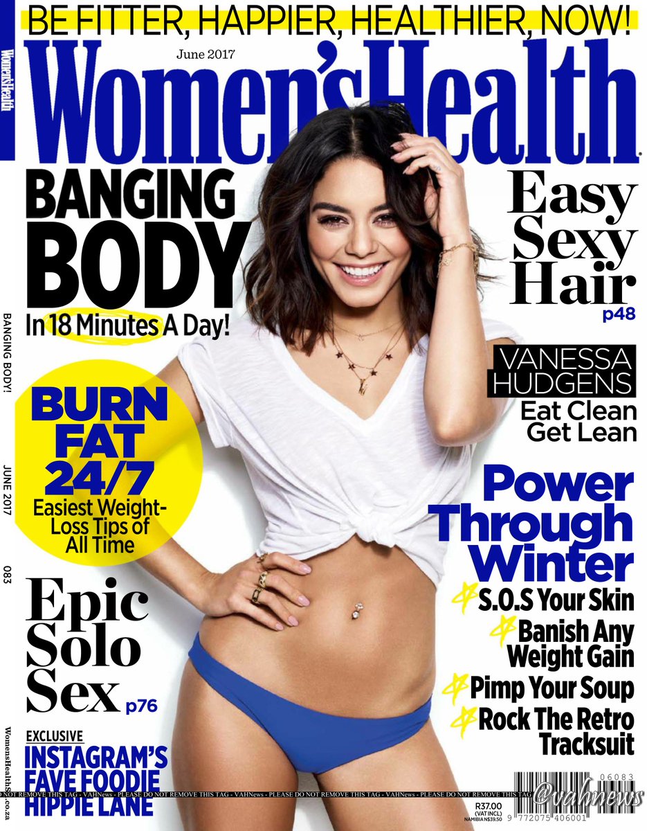 Scans @VanessaHudgens covers Women's Health South Africa June 2017 +HQ...