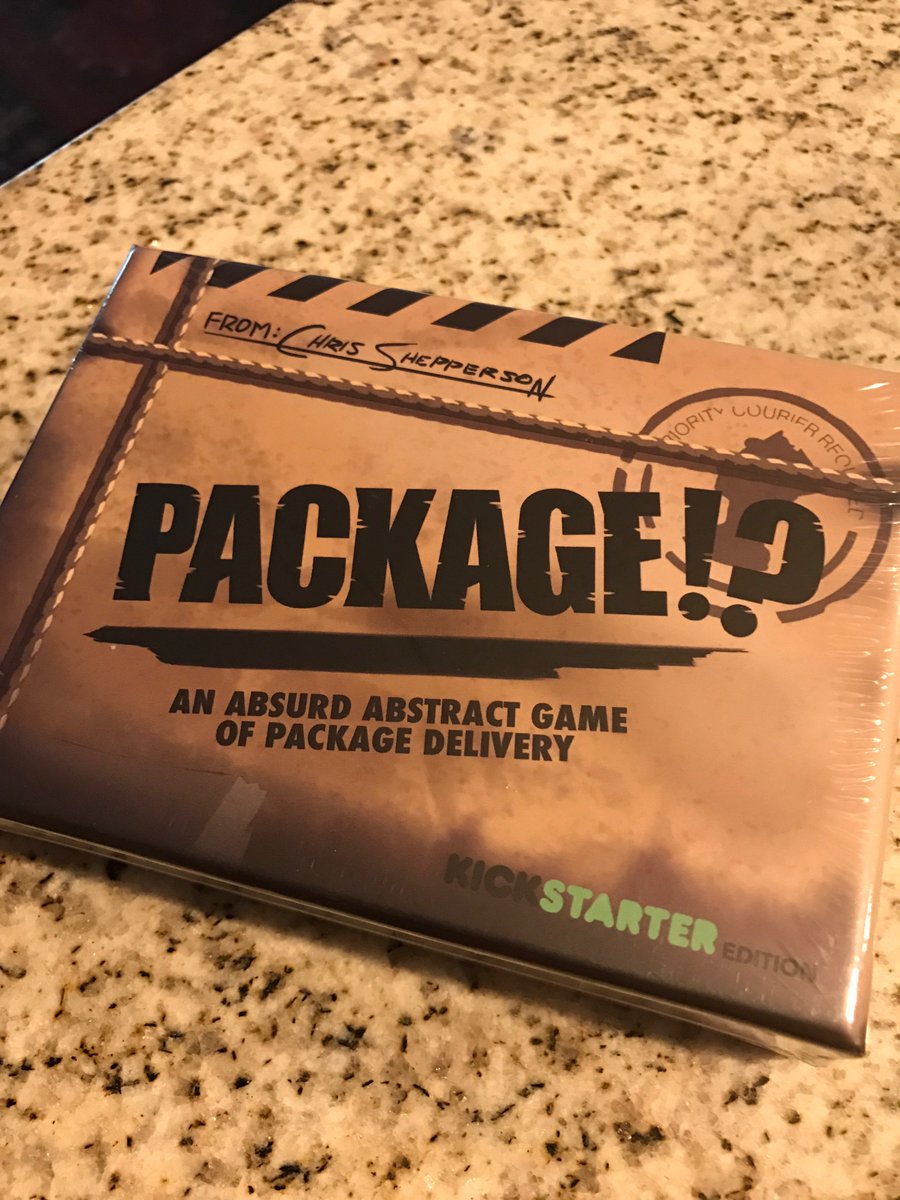 Tuskadory's tweet photo. @HalfWingGames ThePackage is here! I know what's in it but still pumped to open it &amp; play. Thanks for all your hard work seeing this thru!! https://t.co/n9LeFevdyI